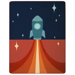 Biederlack Babydecke 'Little Rocket' 75 x 100 cm Blau