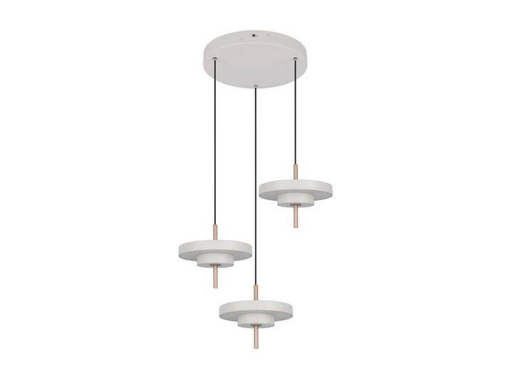 Trio Leuchten Led-Pendelleuchte, Grau, Metall, rund, 150 cm, Lampen & Leuchten, Innenbeleuchtung, Hängelampen, Pendelleuchte