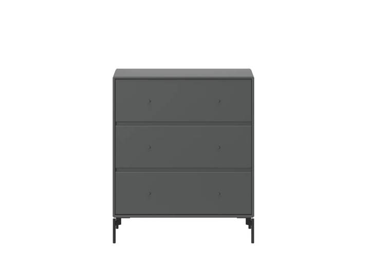 Montana Commode Carry anthracite 04, pieds noirs laqués