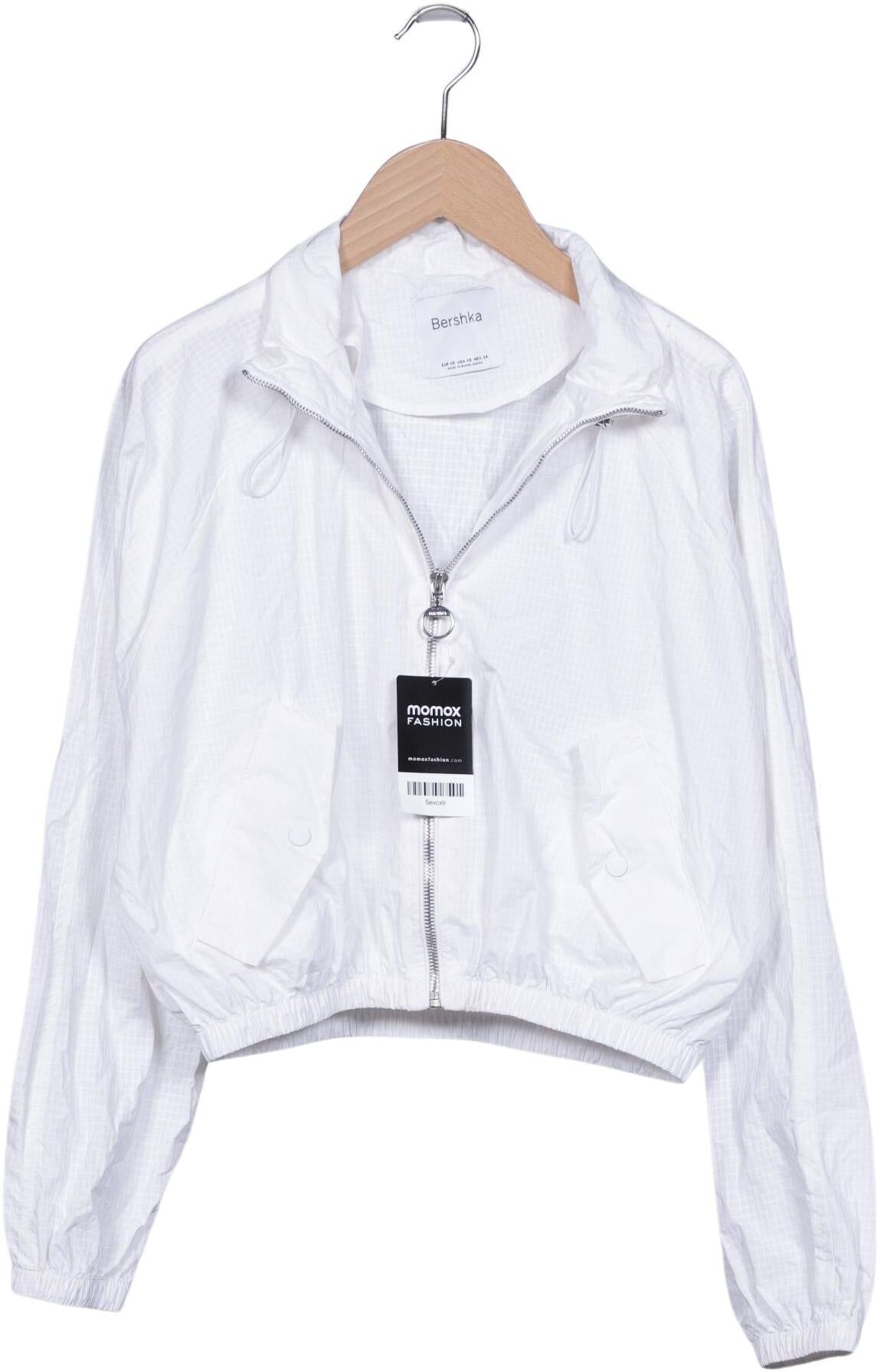 bershka Damen Jacke, Weiß, Gr. XS, Synthetik - Second Hand