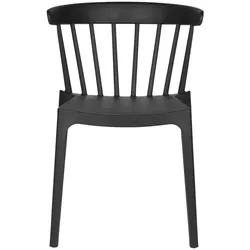 Stapelstuhl Bliss aus wetterfestem Kunststoff, modern, schwarz, stapelbar für Innen und Außen