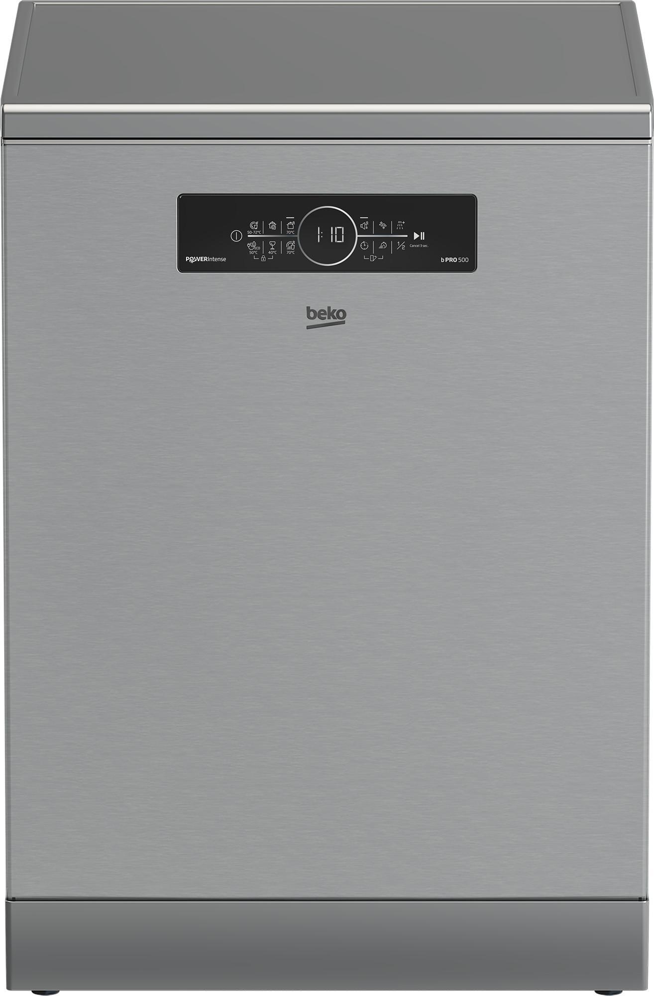 Beko BDFN36541XP, Freistehend, Standardgröße (60 cm), Edelstahl, Schwarz, LCD, 2 Korb/Körbe