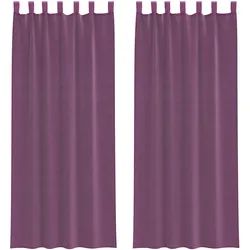 vidaXL Voile Vorhänge mit Schlaufen 2 Stk. Lila 140x260 cm