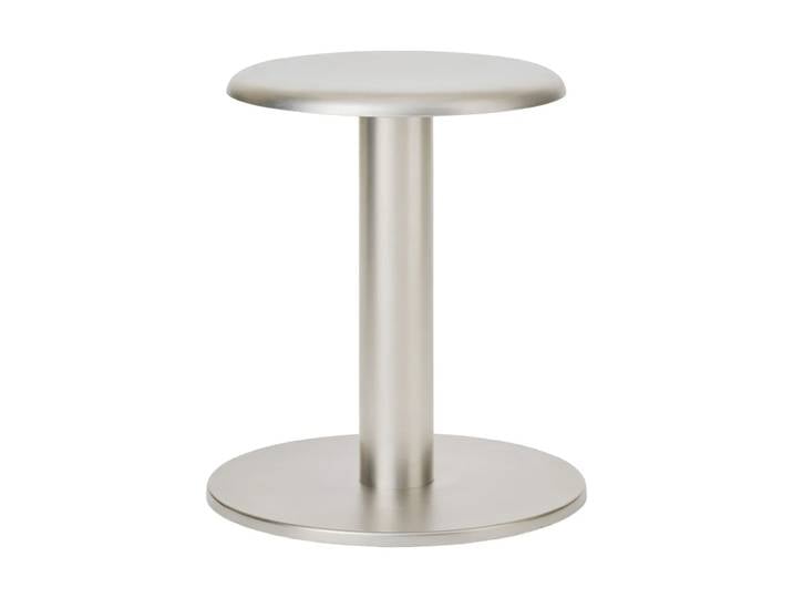 New Works Coupe runder Hocker Stainless Steel, Ø40x46 cm