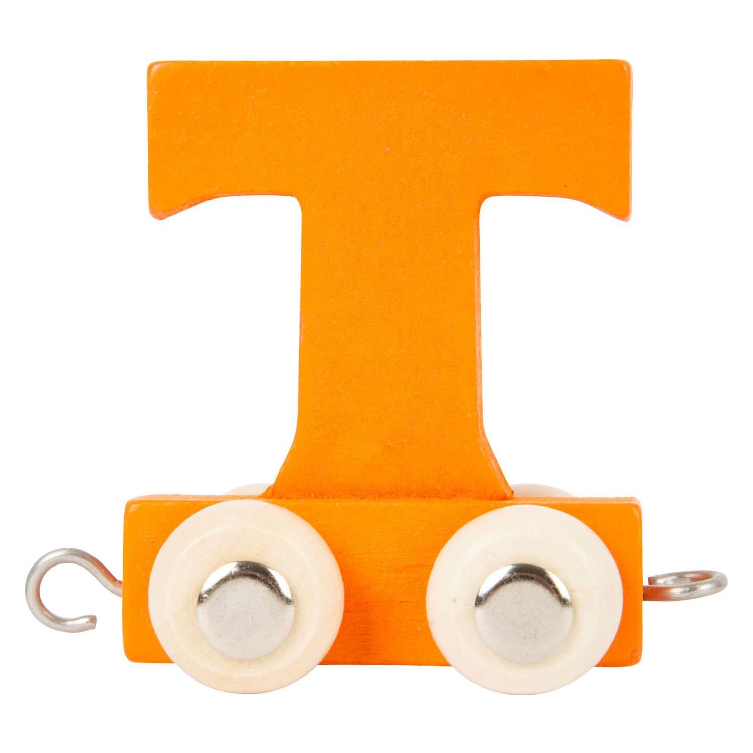 small foot - Holzbuchstabenzug Orange - T - 12 Stück (60694179)
