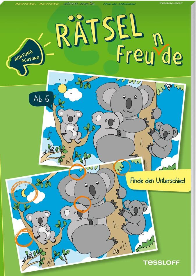 Achtung, Achtung Rätselfreu(n)de. Finde den Unterschied: Rätseln für Kinder ab 6 Jahren (Rätsel, Spaß, Spiele) - Preis vom 11.10.2026 03:10:56 h
