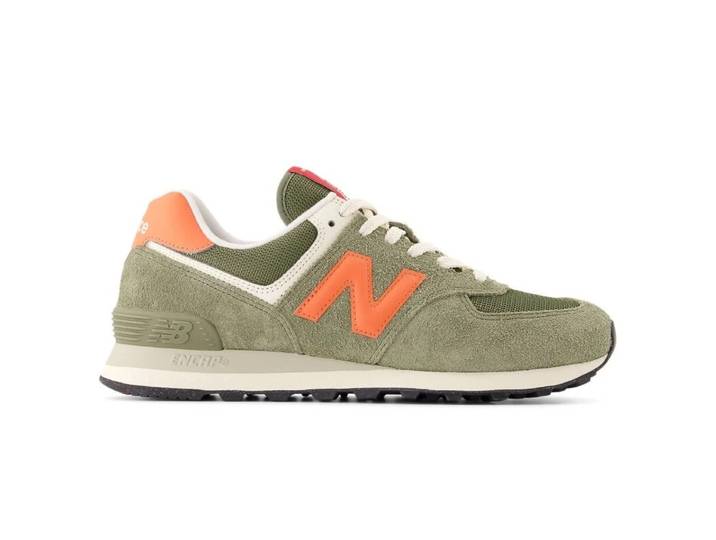 New Balance 574 Olivine/Flare