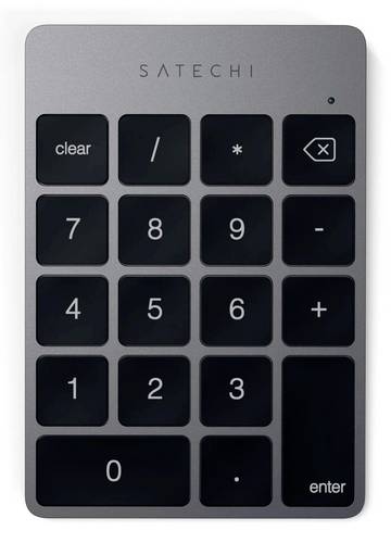 Satechi Slim Wireless Keypad Space Gray Kabellos Nummernblock Grau