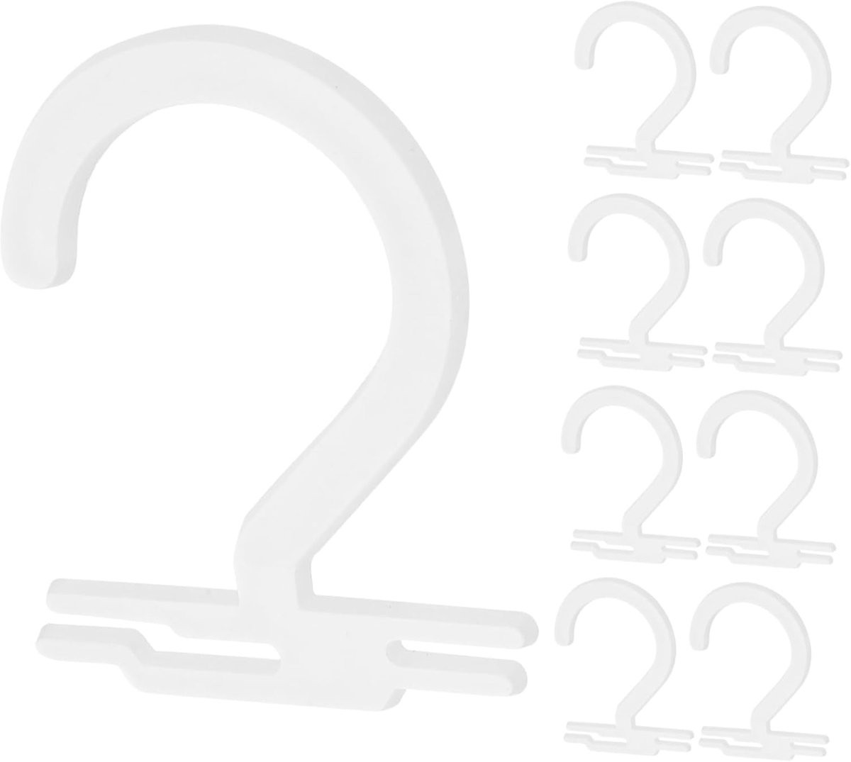 Hanger Clips Wit - 50 stuks kleine haken voor winkel display - Compact ontwerp
