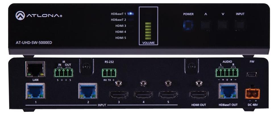 Atlona AT-UHD-SW-5000ED, HDMI, Schwarz, 100 m, 640 x 480 (VGA), 800 x 600 (SVGA), 1024 x 768 (XGA), 1280 x 1024 (SXGA), 1280 x 768 (WXGA), 1280 x..., 480i, 480p, 576i, 576p, 720p, 1080i, 1080p, 10,2 Gbit/s