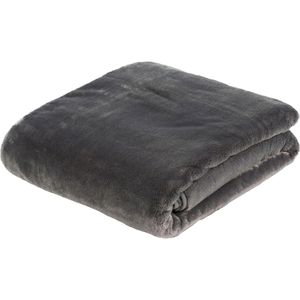 Gözze Kuscheldecke Premium Cashmere Feeling, anthrazit, flauschig & weich, 500 g/m², 130 x 170 cm
