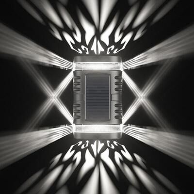 Snug & Styled Solar LED Wall Light Outdoor Waterproof Motion Sensor Garden Light white Light