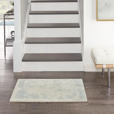 Nourison Harmony Indoor only Blue Abstract Area Rug