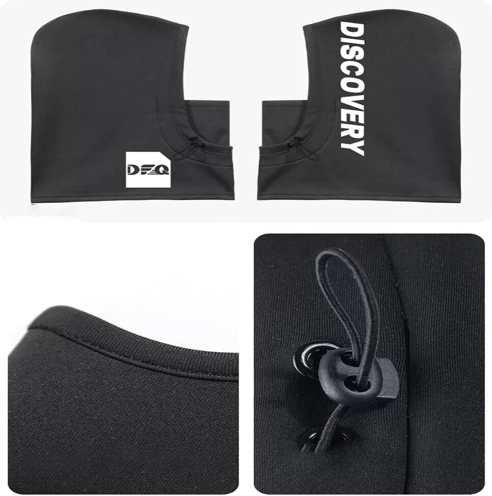 INF Wasserdichte Thermische Skimaske Helmtaugliche Kapuze für Winter Outdoor Aktivitäten Schwarz
