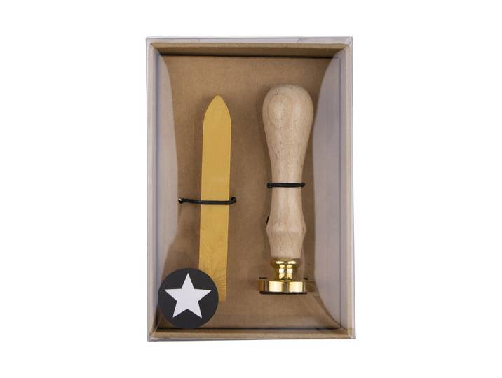 Siegel Set Stern, 2,5cm ø, 1xStempel, 1 Wachs à 12g, SB-Box 1Set