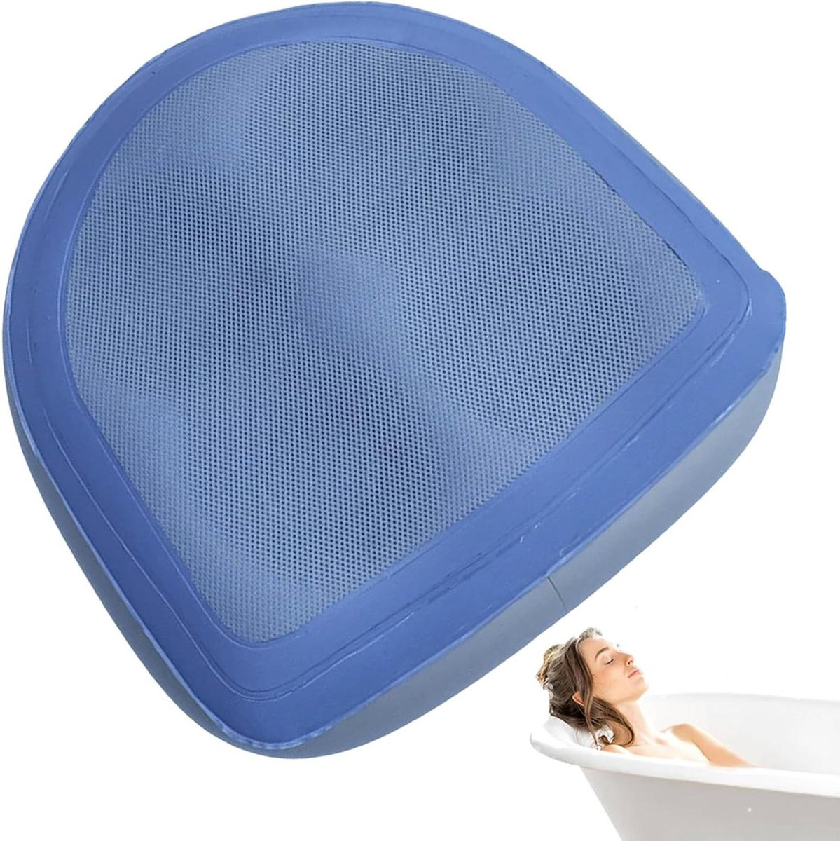 Blauw opblaasbaar ergonomisch zitkussen voor volwassenen