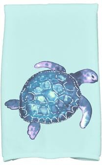 E by Design 18 x 30-inch, Sea Turtle, Animal Print Kitchen Towel
