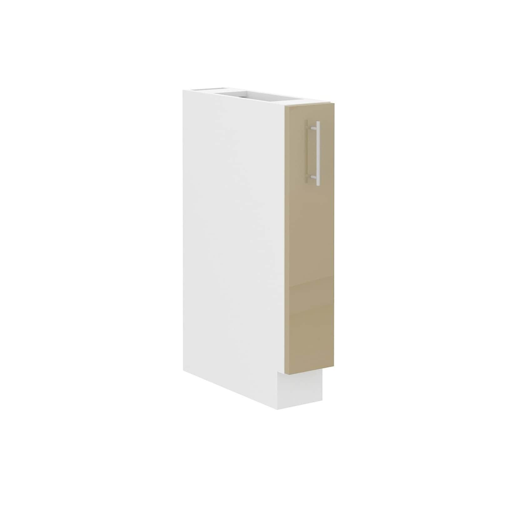 Küche Lara Cappuccino Hochglanz Unterschrank 15 cm Schrankauszug Küchenschrank