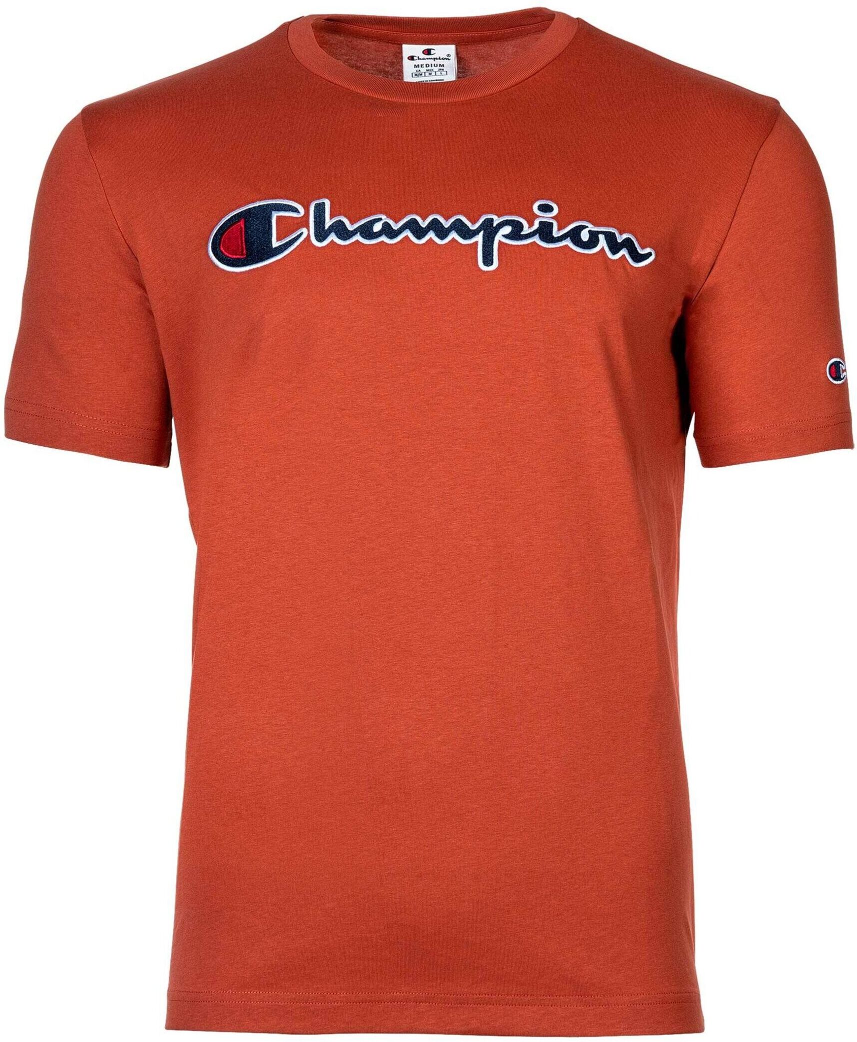 T-Shirt CHAMPION "T-Shirt CML Champion Logo 1er Pack", Herren, Gr. M, rot, Obermaterial: 100% Baumwolle CO., Shirts T-Shirt