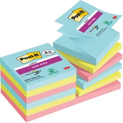 Post-it Haftnotiz Super Sticky R330-SSCOS-P8+4 sort.12 St./Pack