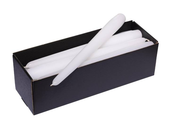 Spitzkerze HERZOG KERZEN AG Etoilekerze , weiss (weiß), H:25cm Ø:2,5cm, Kerzen, Spitzkerze