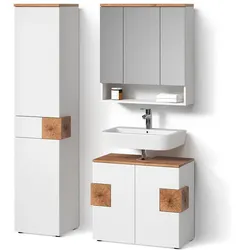 BADMÖBEL-SET Tanaro, Weiß, 3-teilig