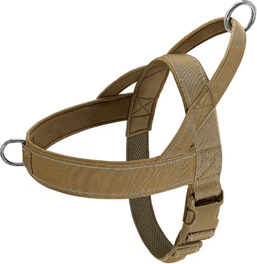 Uplift Curations Reflective No Pull Nylon Dog Harness Adjustable Pet Training Vest For Medium Large Dogs khaki xl