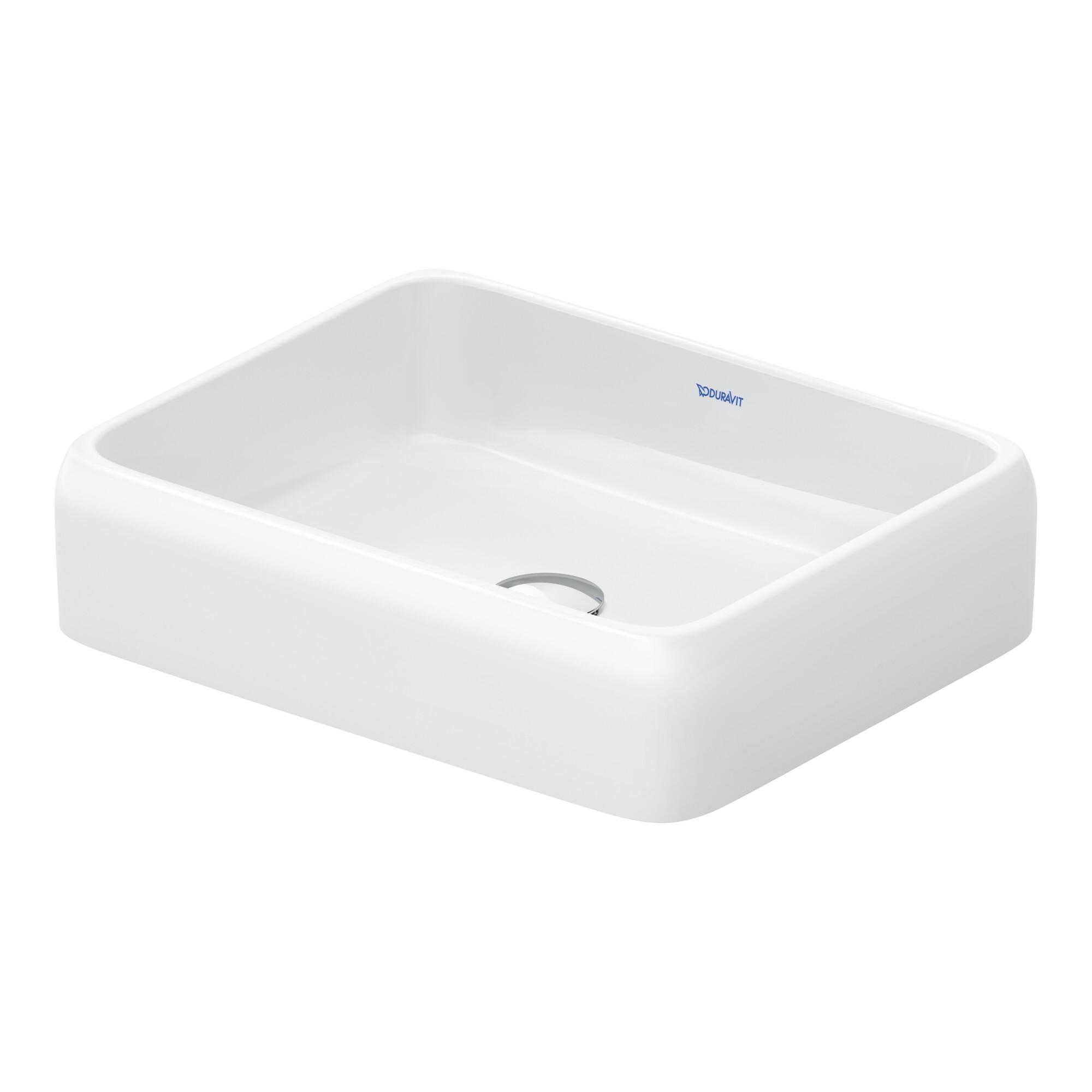 Duravit Aufsatzwaschtisch Qatego 50x40cm, o Ü, o. Hahnloch-/bank, we. hgl (2383500079)