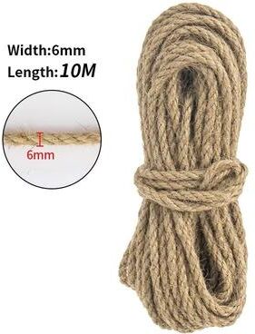 Uplifted Finds Premium Natural Sisal Rope High Performance Cat Tree Repair & DIY Scratching Post Replacement 6 Mm Jute(10m)