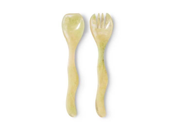 HKliving - Salat Besteck-Set, mist green (2-tlg.)