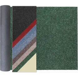 Nadelfilz Sauberlauf PICOLLO Grün | 1,00m x 2,50m | Schmutzfang-Läufer mit Gel-Rücken | Meterware