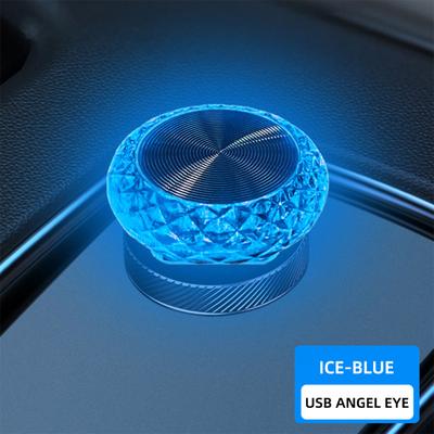 Of Wheels Deals USB Mini LED Ambient Light, Colorful Car Interior Lamp, Computer Atmosphere Light, Portable Plug And Play ice Blue