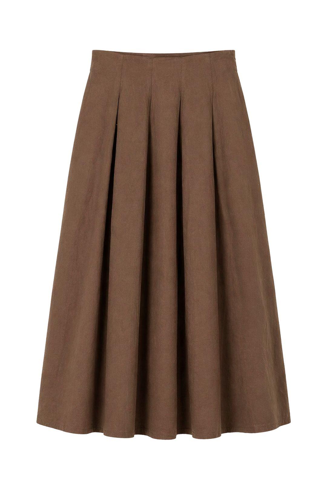 Hoge Taille A-Lijn Midi Rok