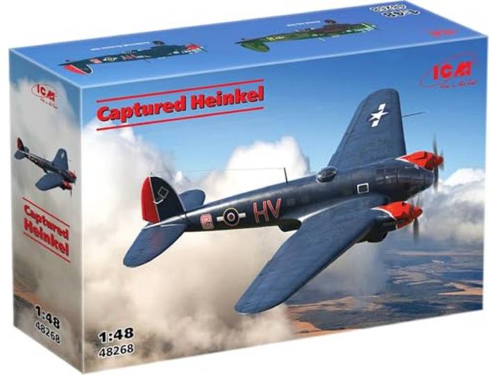 ICM - Modelvliegtuig Captured Heinkel icm 48268 1:48 modelbouw promo tank
