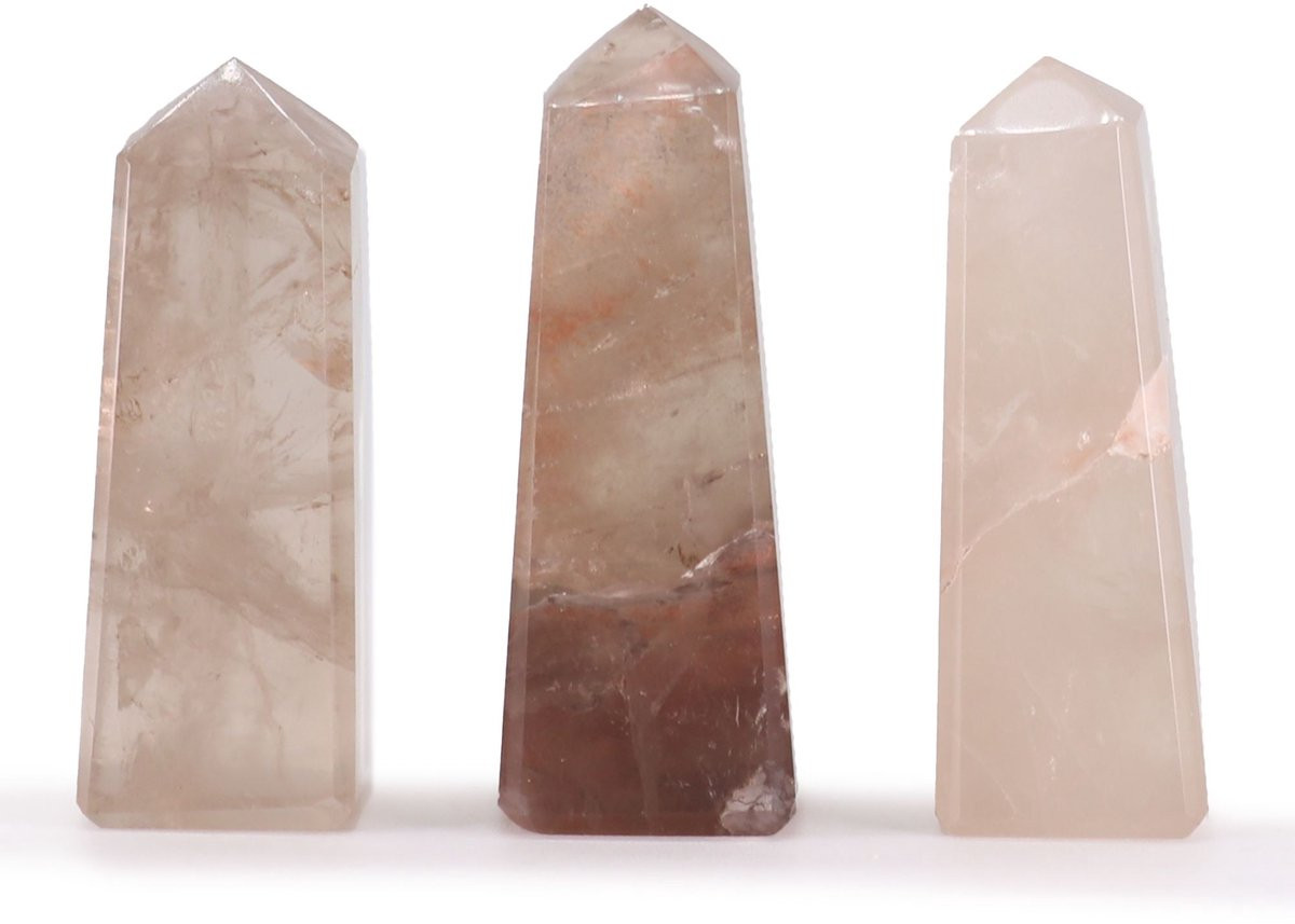 Ancient Wisdom Smokey Quartz Edelsteen Obelisk van circa 5 cm