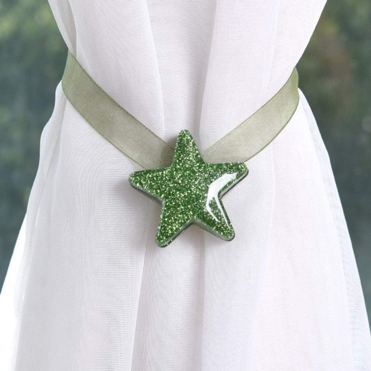 Groene Gordijn Gesp Tieback van 26 cm voor decoratie in huis zonder boren