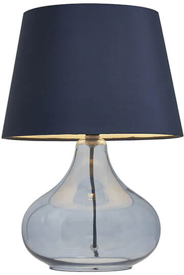 BHS Clarise Glass Cobalt Blue Table Lamp
