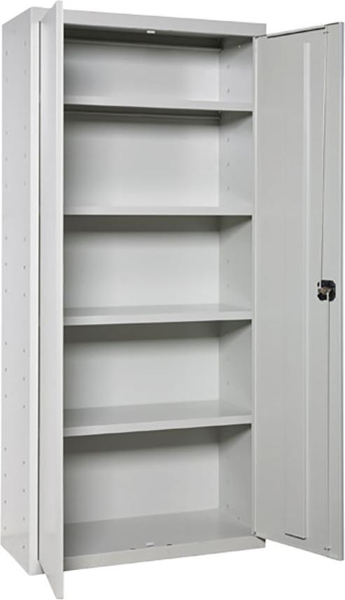 Simonrack Multifunctionele metalen kast met 2 deuren en 4 legplanken, Hoogte: 180 cm