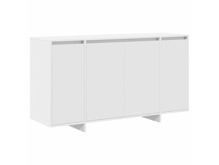 HGFDVCMR Sideboard Weiß 135x41x75 cm Kommode aus Holzwerkstoff Vielseitiger Anrichteschrank mit 4 Türen für Wohnzimmer und Schlafzimmer, bietet strukturierten Stauraum.