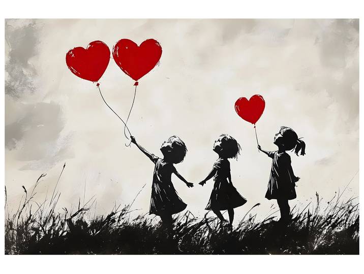 Bild mit Rahmen Love Balloons image LAND