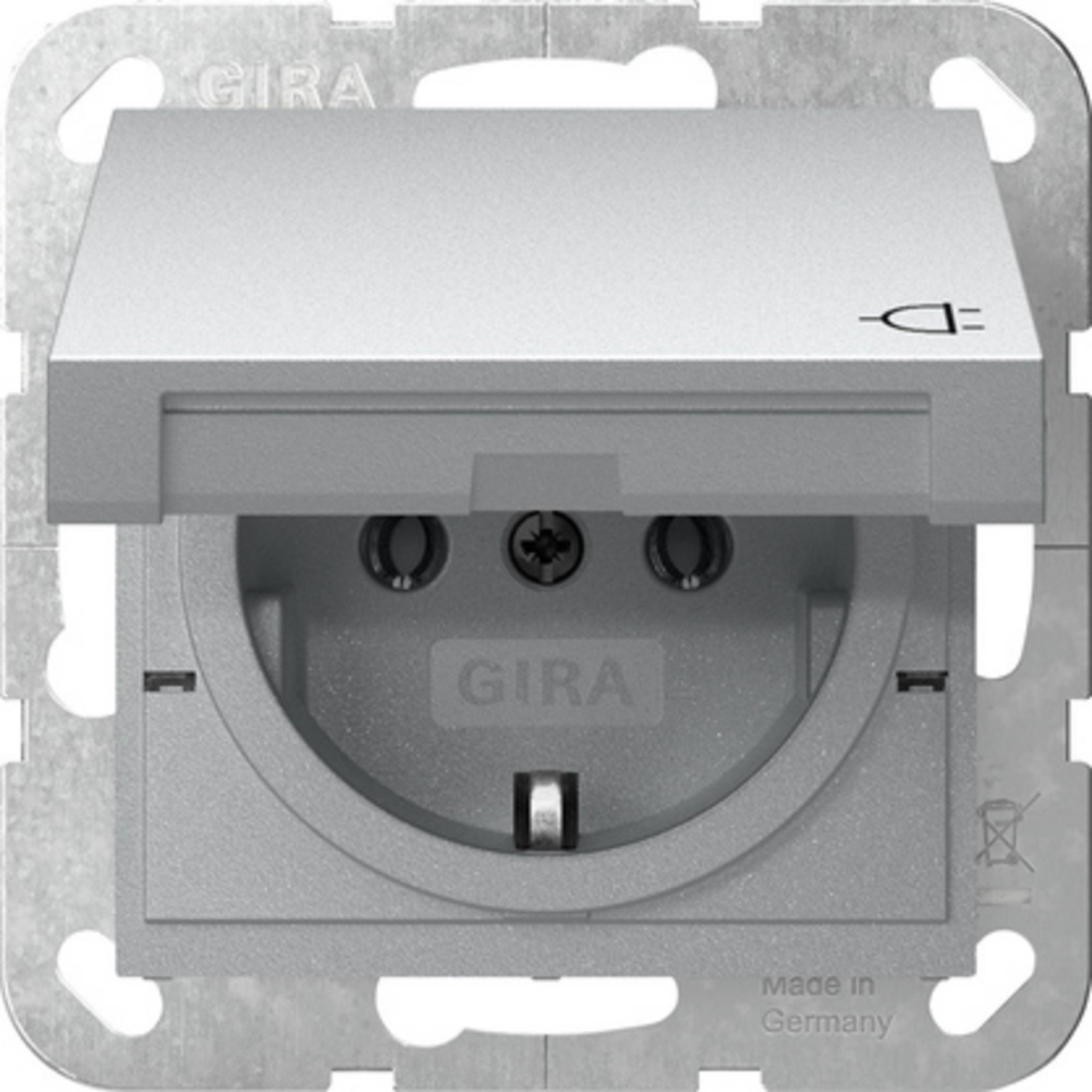 Gira Schuko stopcontact 445426 aluminium KD-systeem 55