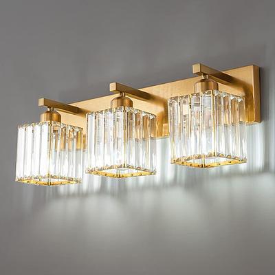 Led-innenwandleuchten warmweiß 2/3/4-licht amerikanische schlichte licht luxus kristall industrie wandleuchte für badezimmer schlafzimmer 110-240 v