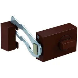 BASI KS 500-60 Braun Türzusatzschloss Eckig Sperrbügel Dornmaß 60mm