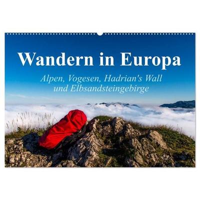 Wandern in Europa (Wandkalender 2026 DIN A2 quer), CALVENDO Monatskalender