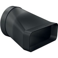 Adapterstück Z861SI0, Ø 150mm, Rohr schwarz, rund>flach, männlich