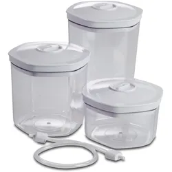 Solis Vakuumierbehälter 3 Stk. 700/1400/2000ml, Vakuumieren/Marinieren