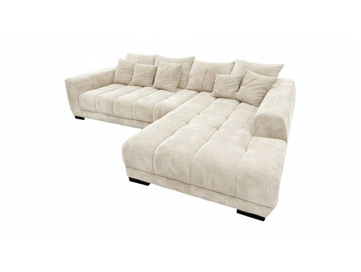 Ecksofa Cord beige 300 x 215 cm - OT rechts - ARTEMIS