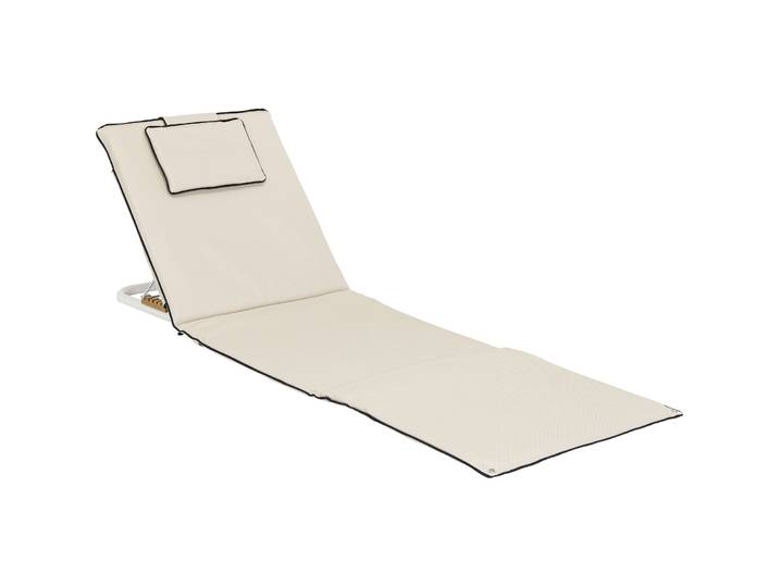 Gartenliege Riviera beige Polyester B 164 T 50 cm - Gartenliege - Wetterfeste Gartenmöbel & Accessoires