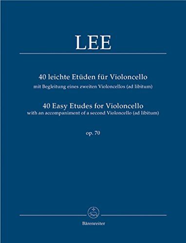 Lee Sebastian - 40 leichte Etüden für Violoncello mit Begleitung eines zweiten Violoncello (ad libitum) op. 70. Spielpartitur - Preis vom 17.10.2026 19:25:27 h