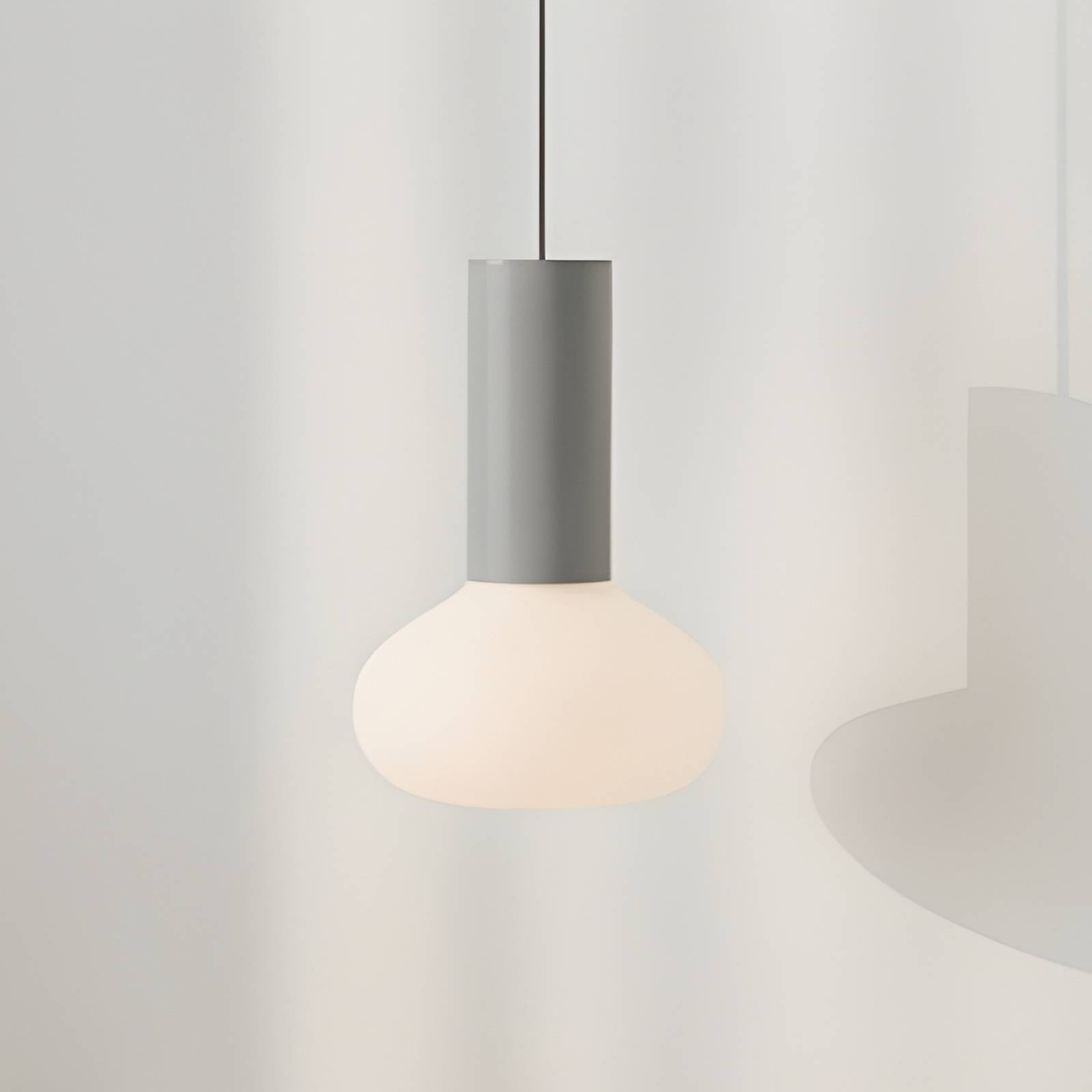 Glas Hängelampe Flo ALDEX, dimmbar, alu / grau / zink, für Wohn- / Esszimmer, Metall, Design, Pendelleuchte